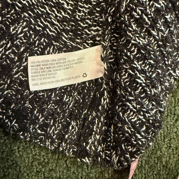 Merona Women’s Long Sleeve Cardigan Sweater jacket Knit black/ white - Picture 10 of 17